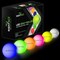 Activ Life 6 Pack Super Bright LED Golf Balls, Lighted Glow in The Dark Golf Balls for Night, 40 Hours Battery, Don't Let Sundown Stop You, Summer Novelty Gift for Golfers, Rainbow